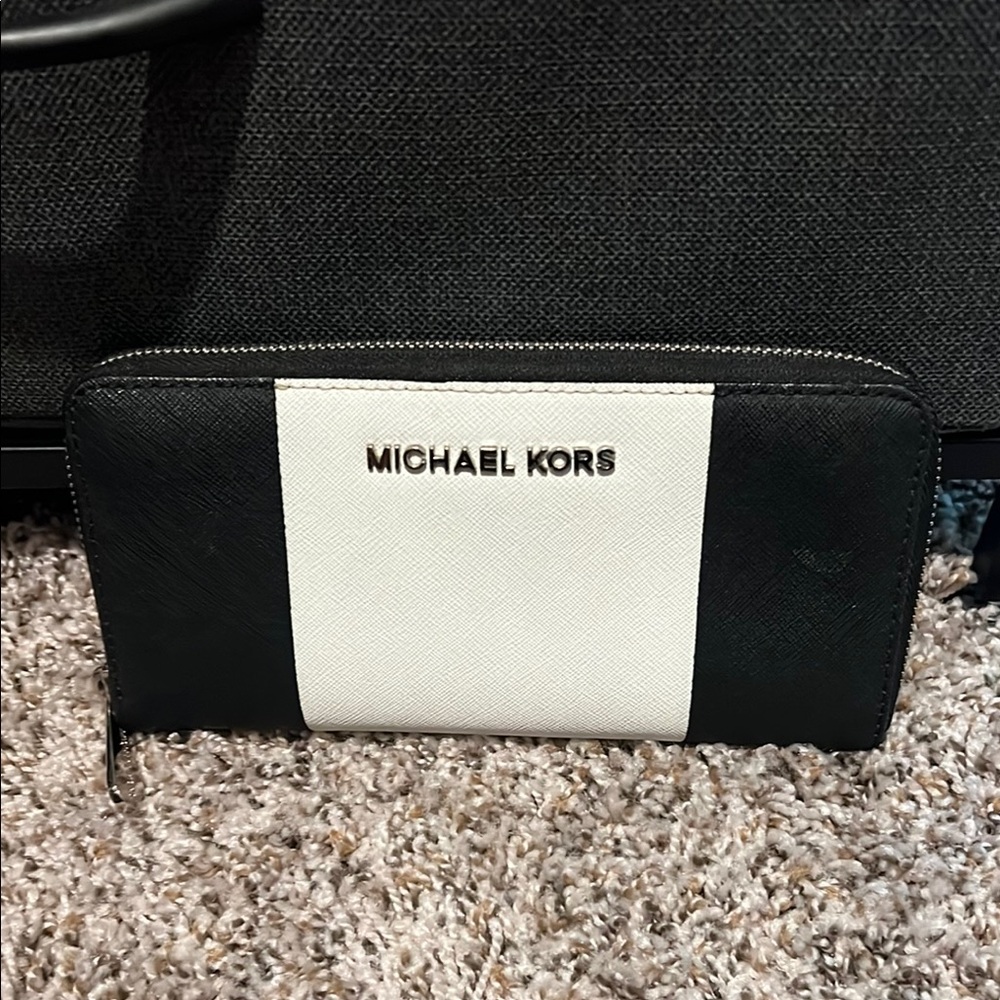 Michael Kors Black and White Wallet